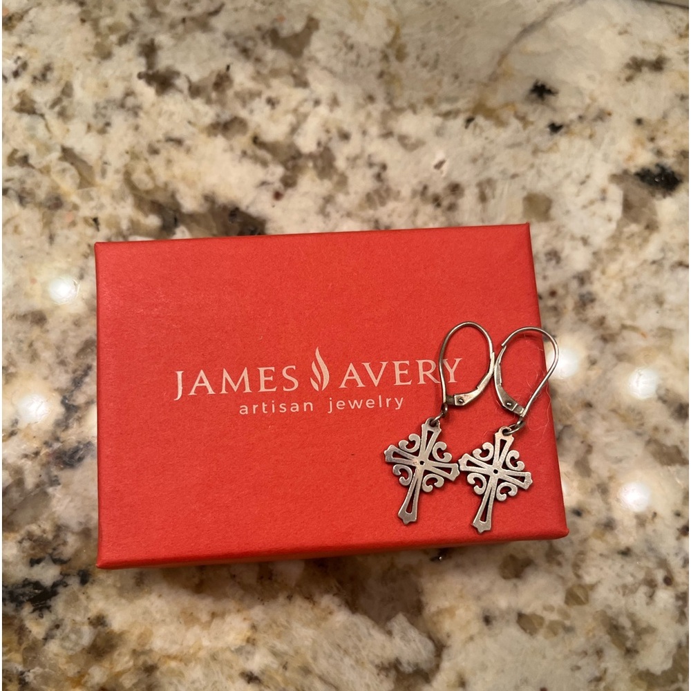 James Avery Sterling cross earrings